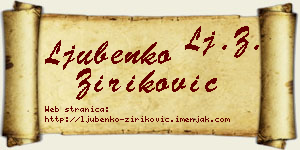 Ljubenko Ziriković vizit kartica
